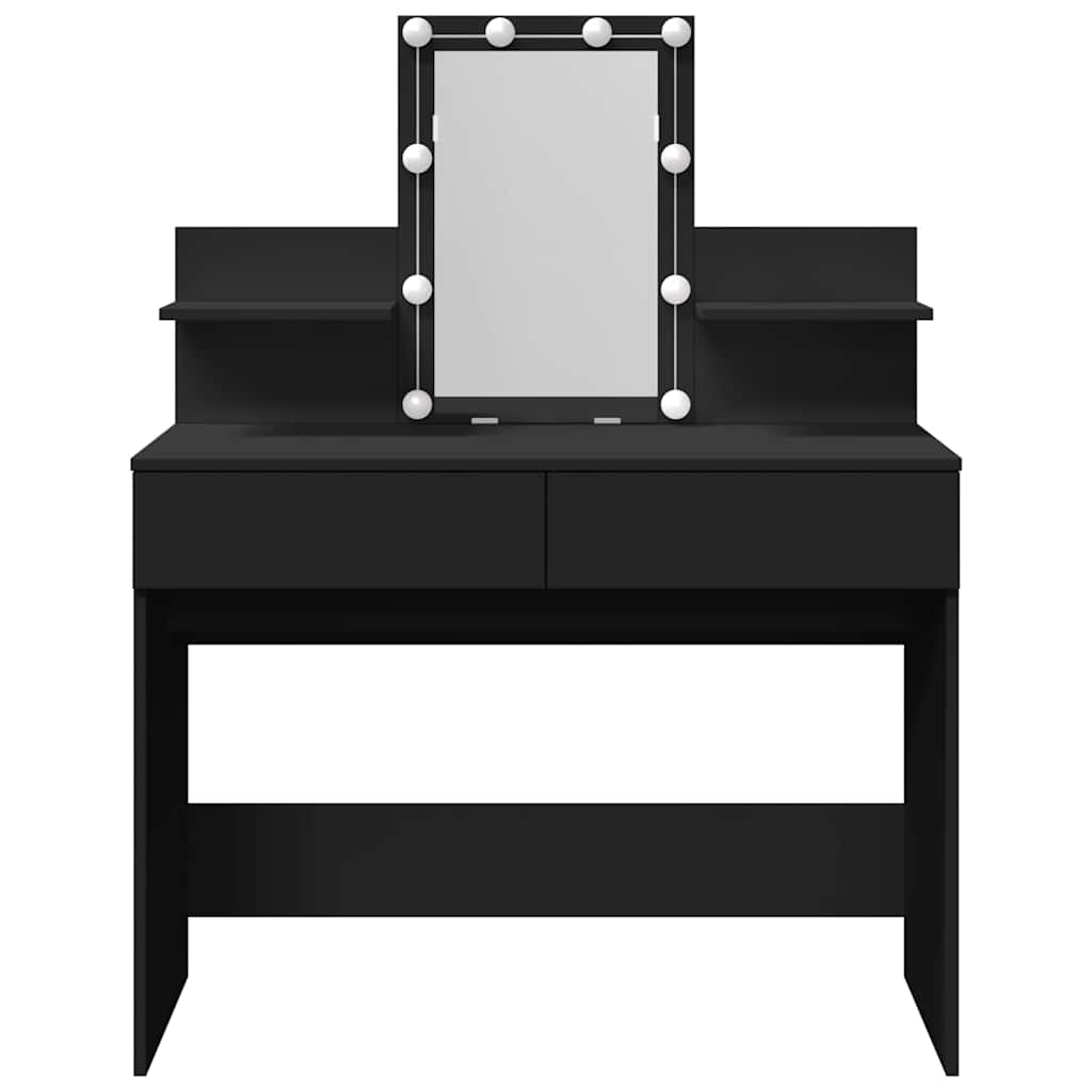 Toeletta con LED Nero 100x40x130 cm 848200