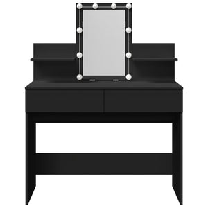 Toeletta con LED Nero 100x40x130 cm