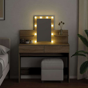 Toeletta con LED Rovere Sonoma 100x40x130 cm 848201