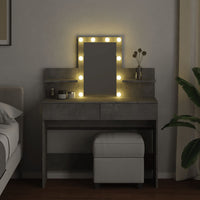 Toeletta con LED Grigio Cemento 100x40x130 cm
