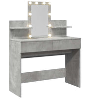 Toeletta con LED Grigio Cemento 100x40x130 cm 848202