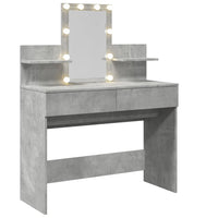 Toeletta con LED Grigio Cemento 100x40x130 cm