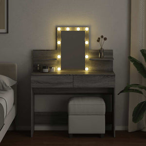 vidaXL Toeletta con LED Grigio Sonoma 100x40x130 cm