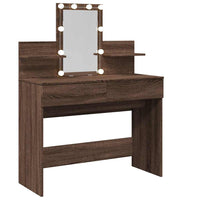 vidaXL Toeletta con LED Rovere Marrone 100x40x130 cm