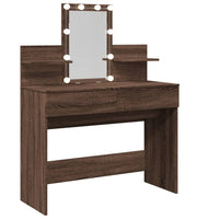 Toeletta con LED Rovere Marrone 100x40x130 cm 848205