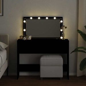 Toeletta con LED Nero 100x40x120 cm 848207