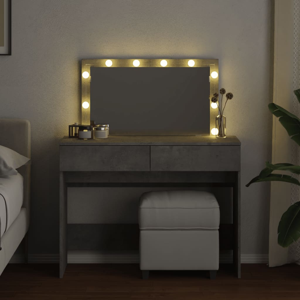 Toeletta con LED Grigio Cemento 100x40x120 cm