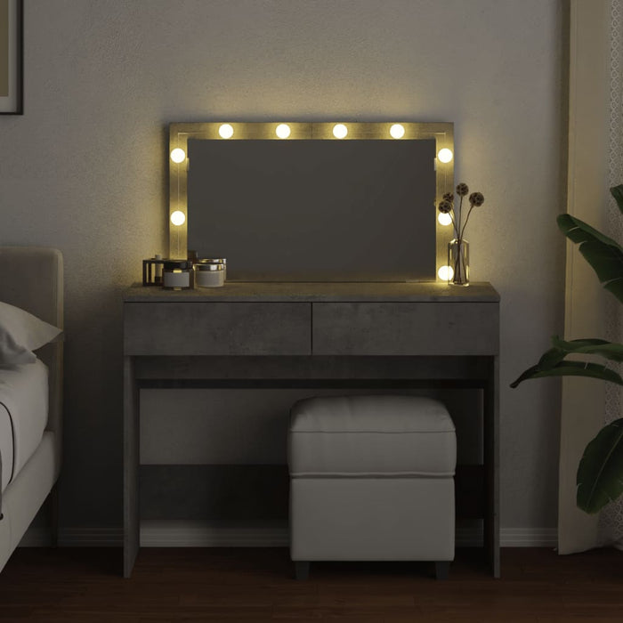 Toeletta con LED Grigio Cemento 100x40x120 cm