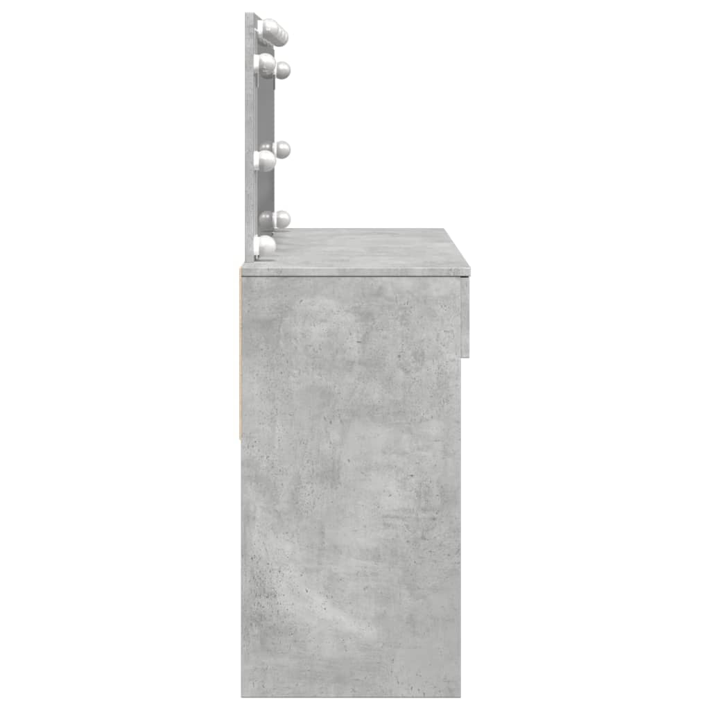 Toeletta con LED Grigio Cemento 100x40x120 cm