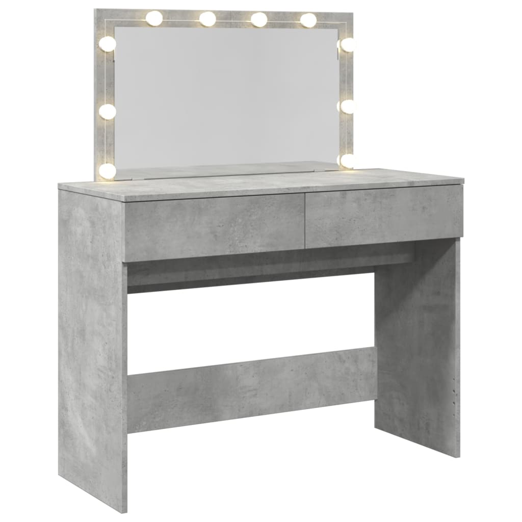 Toeletta con LED Grigio Cemento 100x40x120 cm