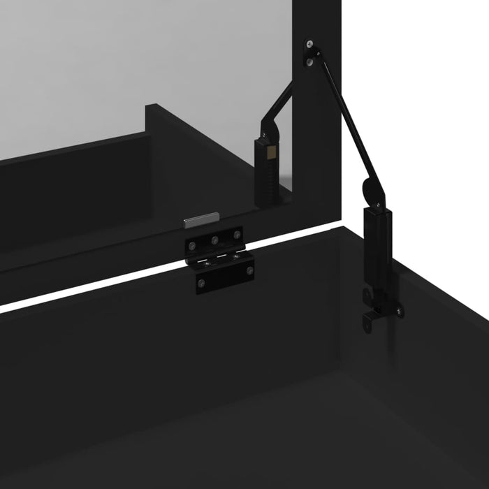 Toeletta e Sgabello Nero 60x40x113,5 cm