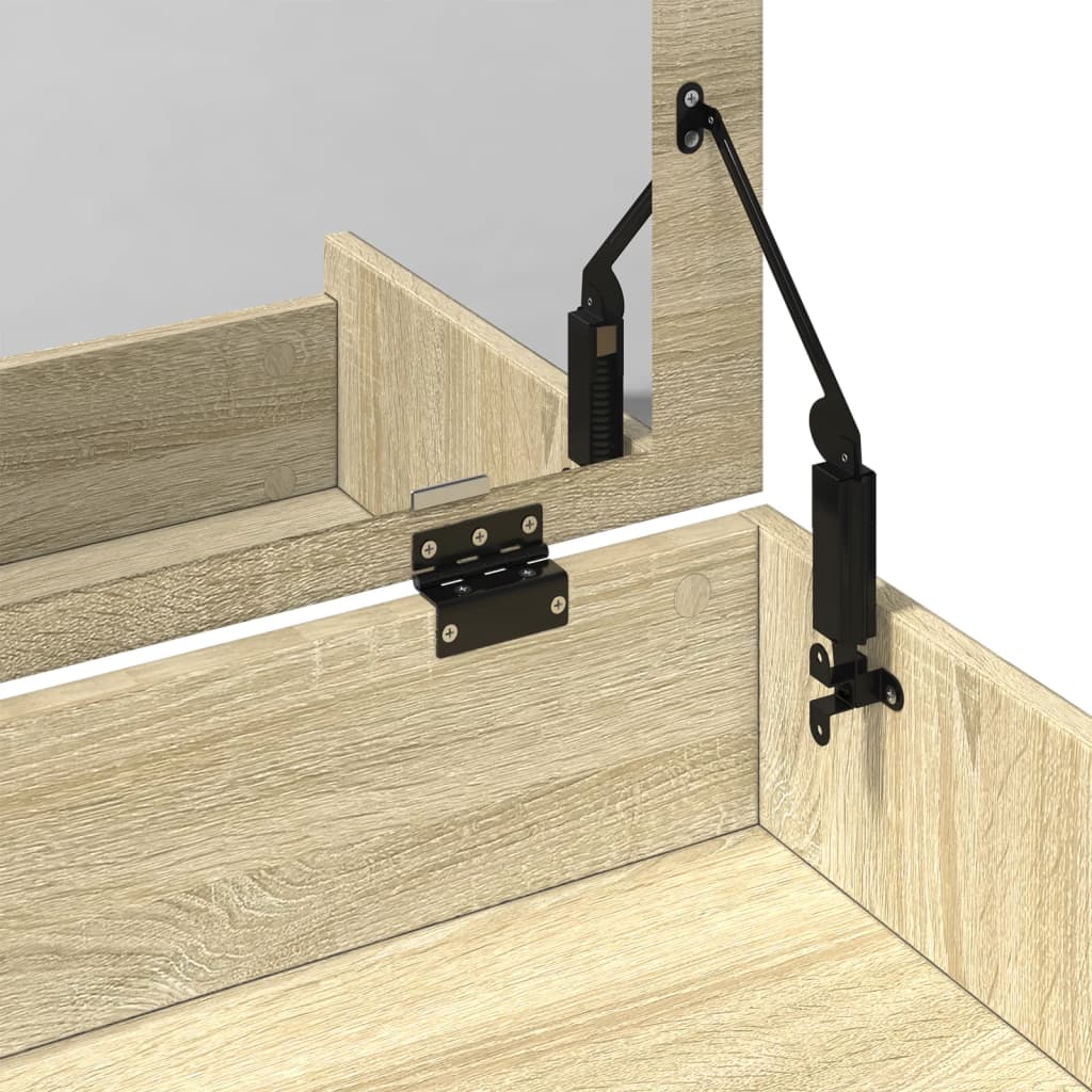 Toeletta e Sgabello Rovere Sonoma 60x40x113,5 cm 848215