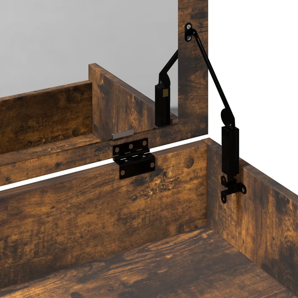 Toeletta e Sgabello Rovere Fumo 60x40x113,5 cm 848217