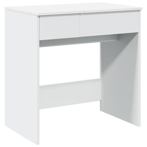 Toeletta con Specchio-Tavolo da Vanit¨¤ Bianco 73x46,5x120 cm