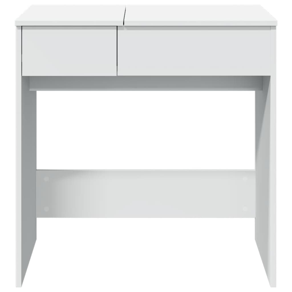 Toeletta con Specchio-Tavolo da Vanit¨¤ Bianco 73x46,5x120 cm