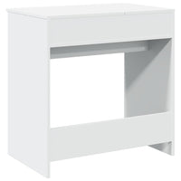 Toeletta con Specchio-Tavolo da Vanit¨¤ Bianco 73x46,5x120 cm