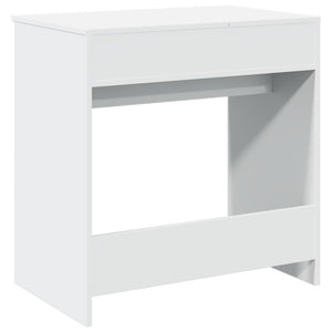 Toeletta con Specchio-Tavolo da Vanit¨¤ Bianco 73x46,5x120 cm