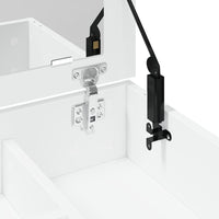 Toeletta con Specchio-Tavolo da Vanit¨¤ Bianco 73x46,5x120 cm