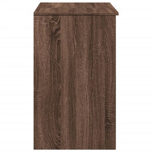 Toeletta con Specchio-Tavolo da Vanit¨¤ Rovere Marrone 73x46,5x120 cm