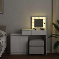 Toeletta con LED Bianca 115x37x110,5 cm 848227