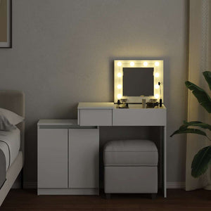 Toeletta con LED Bianca 115x37x110,5 cm 848227