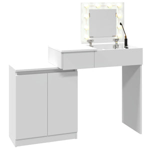 Toeletta con LED Bianca 115x37x110,5 cm 848227