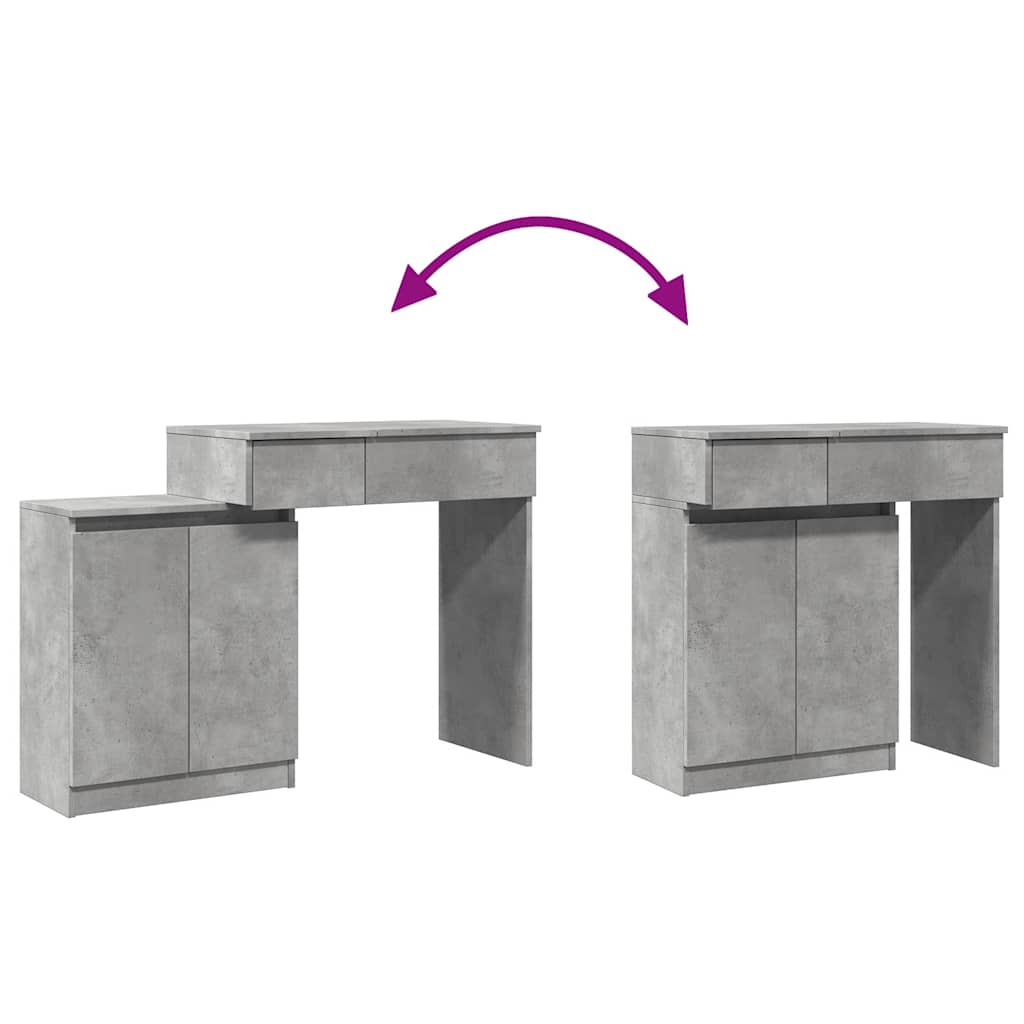 Toeletta con LED Grigio Cemento 115x37x110,5 cm 848230