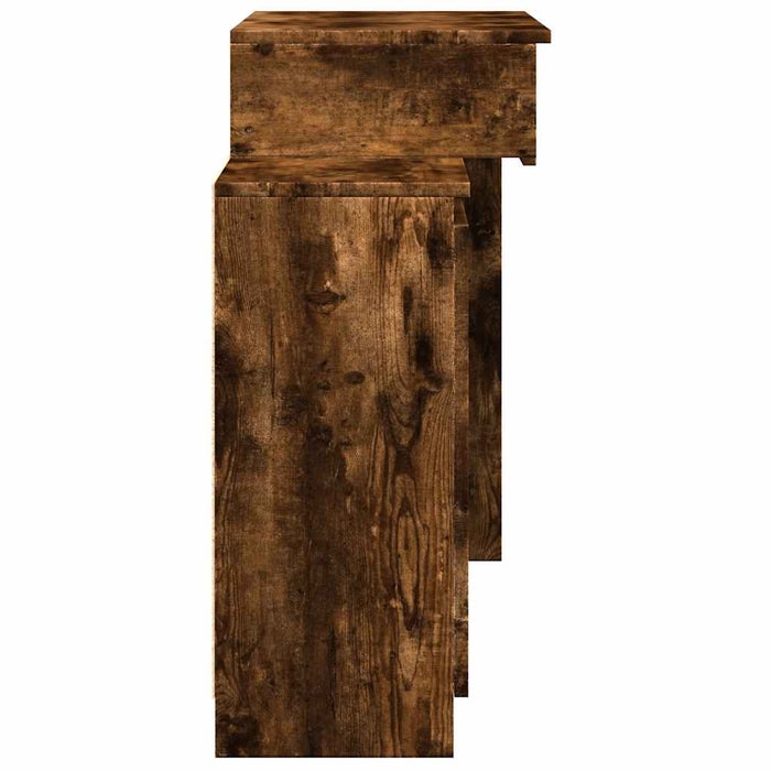 vidaXL Toeletta con LED Rovere Fumo 115x37x110,5 cm