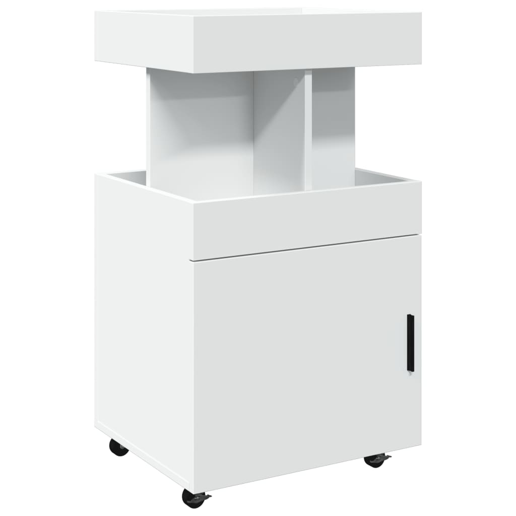 Carrello Bar Bianco 50x41x89 cm in Legno Multistrato 848262