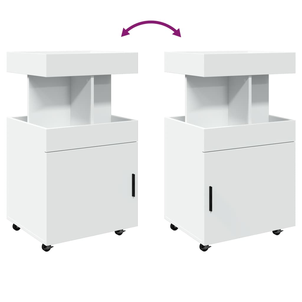 Carrello Bar Bianco 50x41x89 cm in Legno Multistrato 848262