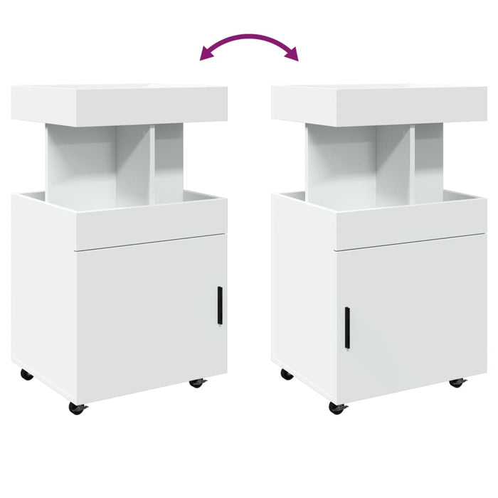 Carrello Bar Bianco 50x41x89 cm in Legno Multistrato 848262