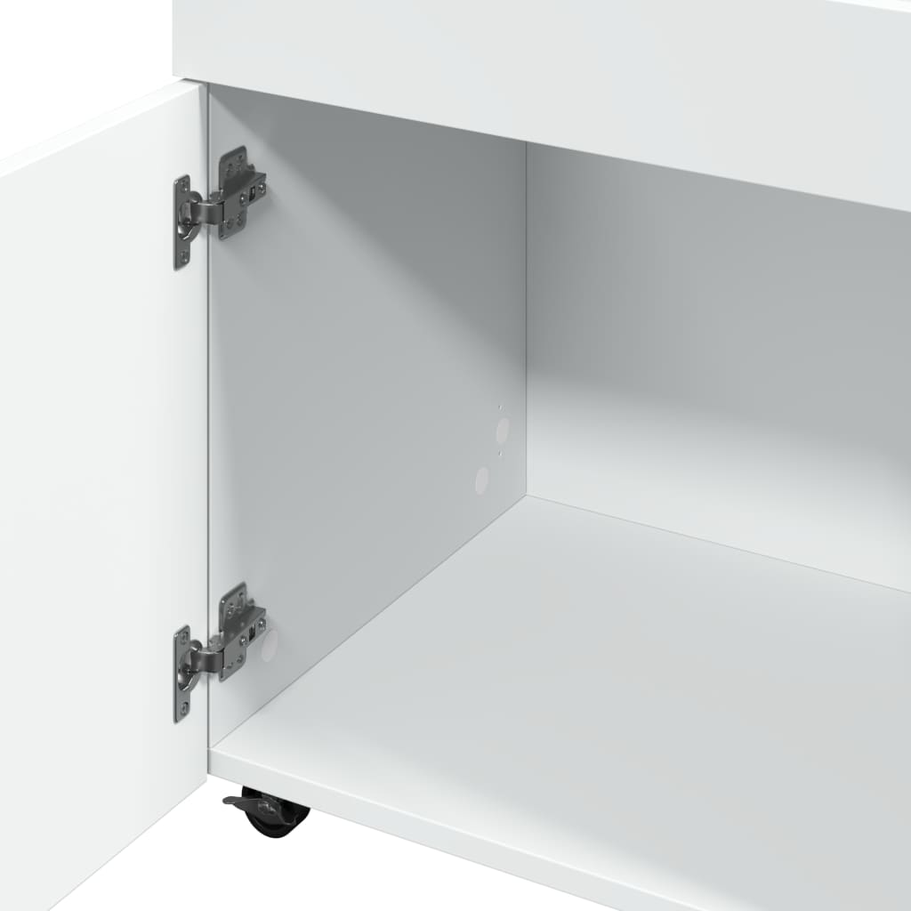 Carrello Bar Bianco 50x41x89 cm in Legno Multistrato 848262