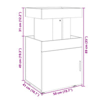 Carrello Bar Bianco 50x41x89 cm in Legno Multistrato 848262