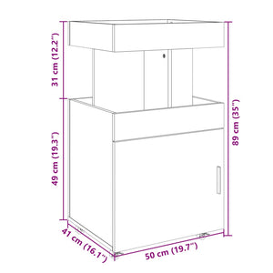 Carrello Bar Bianco 50x41x89 cm in Legno Multistrato 848262