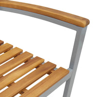 Sedie da giardino impilabili , 8 pezzi in legno massello di acacia e metallo. 3284392