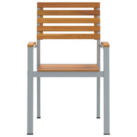 Sedie da giardino impilabili , 8 pezzi in legno massello di acacia e metallo. 3284392