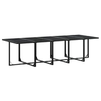 Set da Pranzo da Giardino 11 pz con Cuscini in Polyrattan Nero 3295011