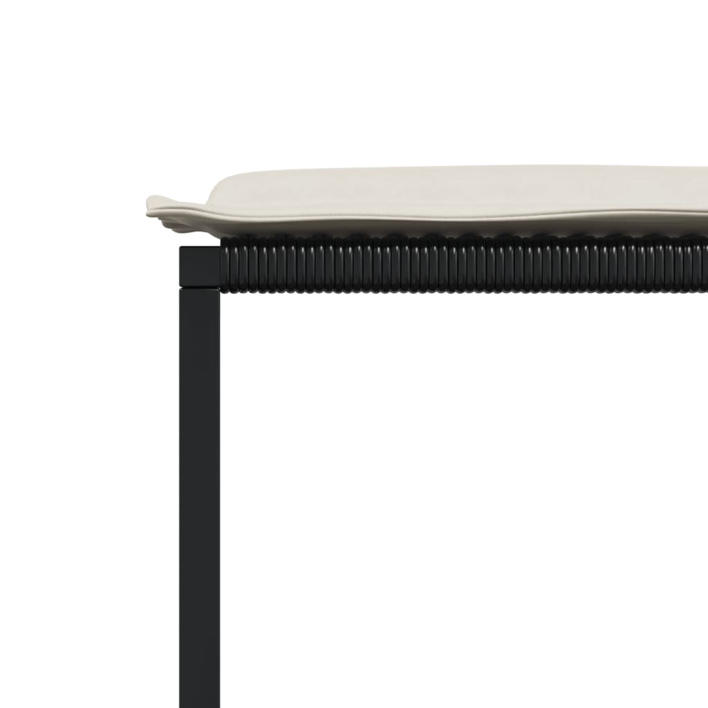 Set da Pranzo da Giardino 17 pz con Cuscini Nero in Polyrattan 3295032