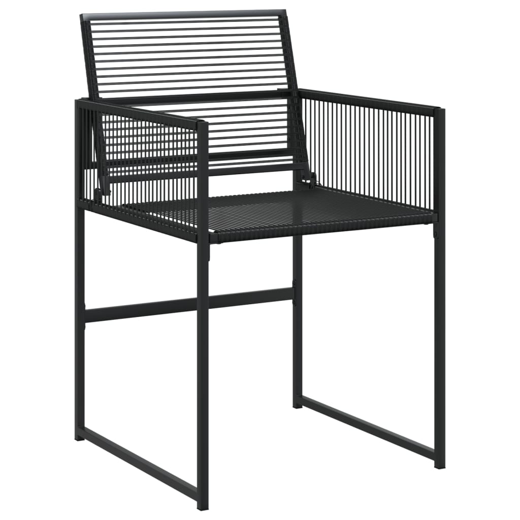 Set da Pranzo da Giardino 15 pz Nero in Polyrattan 3295041