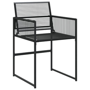 Set da Pranzo da Giardino 15 pz Nero in Polyrattan 3295041