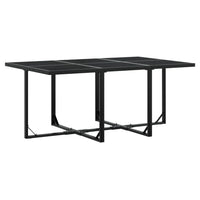 Set da Pranzo da Giardino 11 pz in Polyrattan Nero 3295044