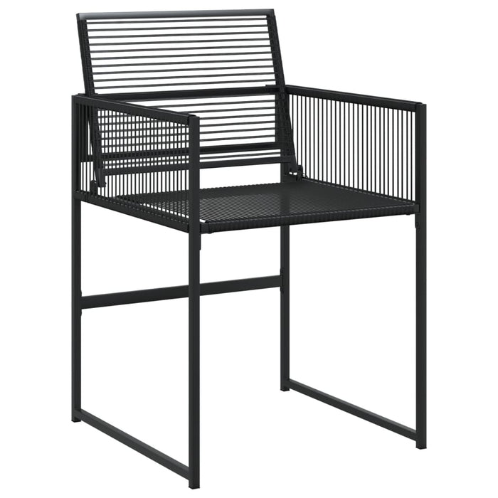 Set da Pranzo da Giardino 11 pz in Polyrattan Nero 3295044