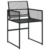 Set da Pranzo da Giardino 15 pz Nero in Polyrattan 3295046