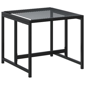 Set da Pranzo da Giardino 15 pz Nero in Polyrattan 3295046