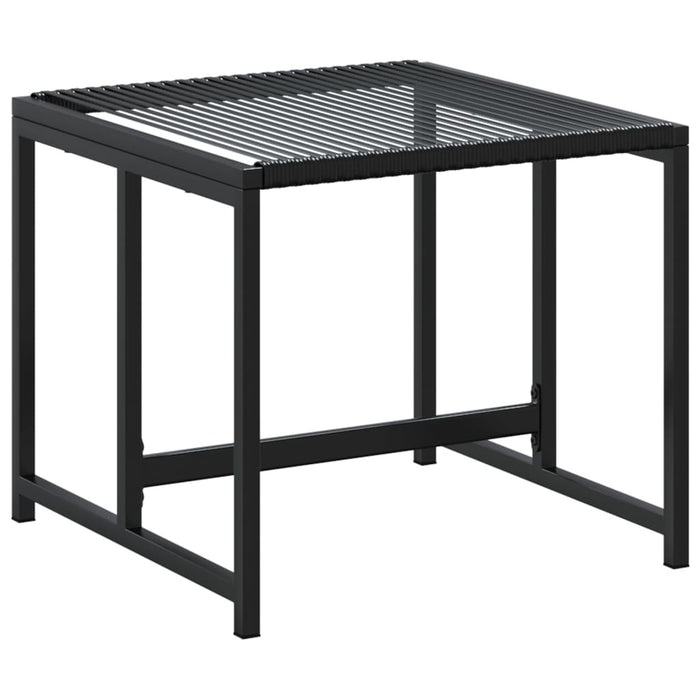 Set da Pranzo da Giardino 15 pz Nero in Polyrattan 3295046