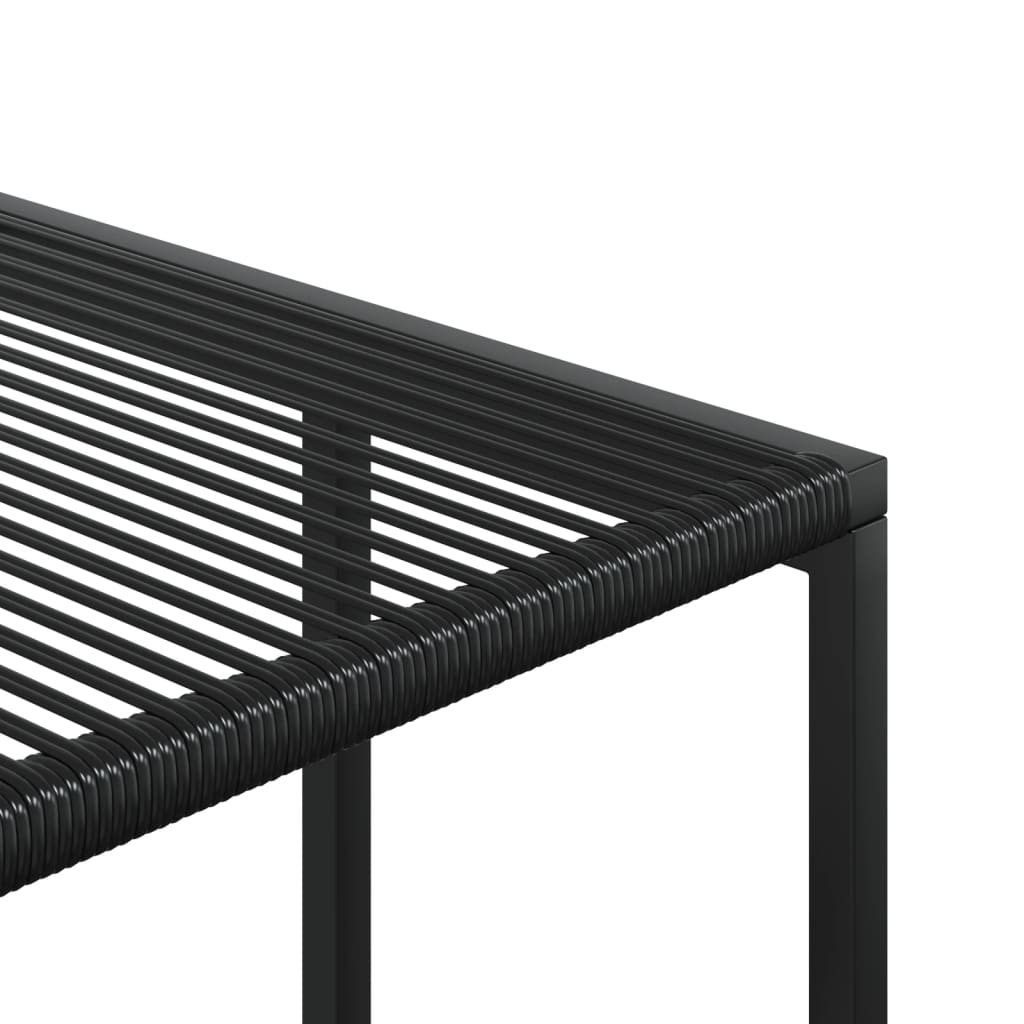 Set da Pranzo da Giardino 15 pz Nero in Polyrattan 3295046