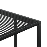 Set da Pranzo da Giardino 15 pz Nero in Polyrattan 3295046