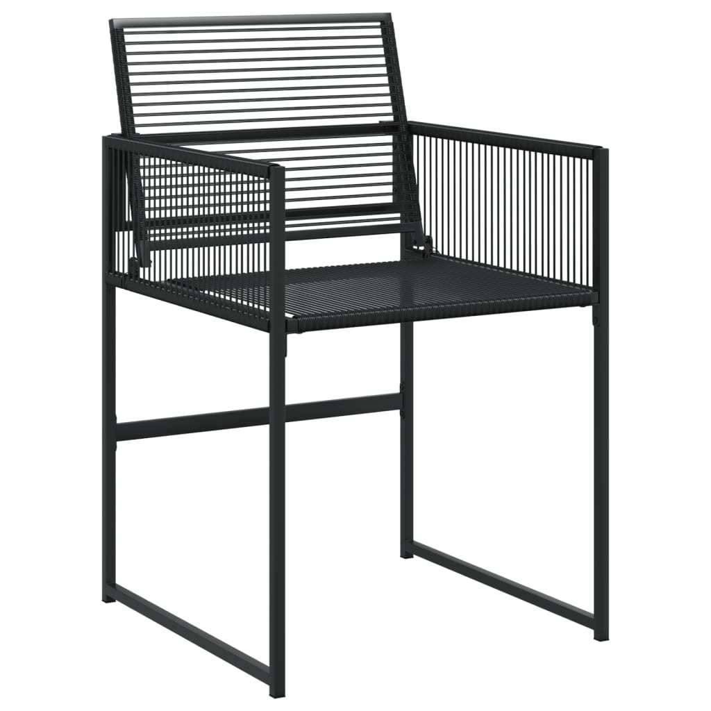 Set da Pranzo da Giardino 17 pz Nero in Polyrattan 3295047