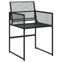 Set da Pranzo da Giardino 17 pz Nero in Polyrattan 3295047