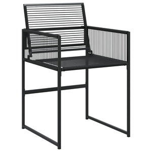 Set da Pranzo da Giardino 17 pz Nero in Polyrattan 3295047